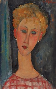 Blonde Frau mit lockigem Haar, ca. 1918-1919 von Amedeo Modigliani