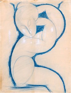 Karyatide, 1913-1915 von Amedeo Modigliani