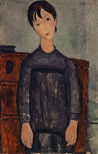 Mädchen im schwarzen Schürzenkleid von Amedeo Modigliani
