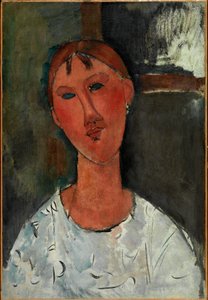 Mädchen in einer weißen Bluse von Amedeo Modigliani