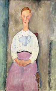 Mädchen mit gepunkteter Bluse, 1919