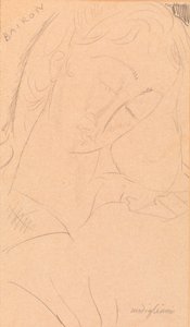 Kopf - Bairon von Amedeo Modigliani