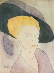 Kopf einer Frau mit Hut, 1907