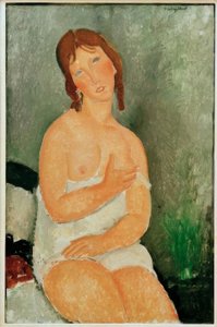 Sitzende junge Frau