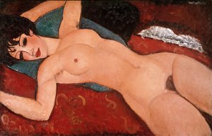 Liegender Akt (roter Akt) von Amedeo Modigliani