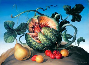 Melone auf einem Berg