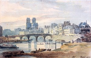 Notre-Dame de Paris von der Île Saint-Louis von Amelia Long