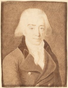 Mann in einem großen Mantel von American 18th Century or Possibly Joseph Badger