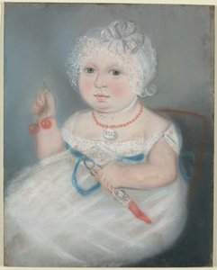 Baby mit Medaillon von American 19th Century