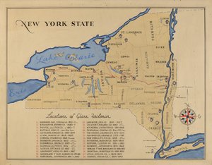 Karte des Bundesstaates New York