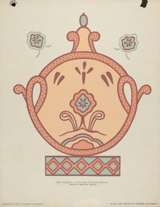 Mission La Purisima Concepcion Wandmalerei aus dem Portfolio "Dekorative Kunst des spanischen Kaliforniens"