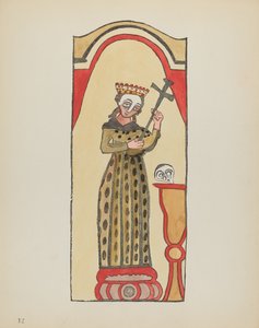 Tafel 12: Heilige Rita: Aus dem Portfolio "Spanische Kolonialdesigns von New Mexico" von American 20th Century