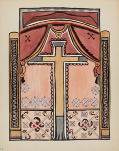 Tafel 13: Design mit Kreuz, Chimayo: Aus dem Portfolio "Spanische Kolonialdesigns von New Mexico"