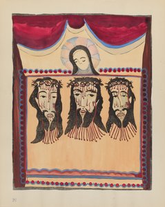 Tafel 20 (Variante): Heilige Veronika: Aus dem Portfolio "Spanische Kolonialdesigns von New Mexico" von American 20th Century