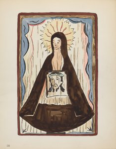 Tafel 20: Heilige Veronika: Aus dem Portfolio "Spanische Kolonialdesigns von New Mexico"