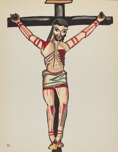 Tafel 26: Christus gekreuzigt: Aus dem Portfolio "Spanische Kolonialdesigns von New Mexico" von American 20th Century