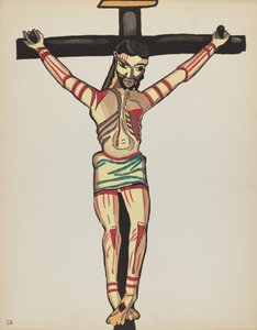 Teller 26: Christus gekreuzigt, Taos: Aus dem Portfolio "Spanische Kolonialdesigns von New Mexico" von American 20th Century