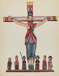 Tafel 29: Heiliger Akazius: Aus dem Portfolio "Spanische Kolonialdesigns von New Mexico" von American 20th Century
