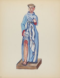 Tafel 36: Heiliger Rochus: Aus dem Portfolio "Spanische Kolonialdesigns von New Mexico" von American 20th Century