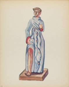 Tafel 36: Heiliger Rochus: Aus dem Portfolio "Spanische Kolonialdesigns von New Mexico" von American 20th Century