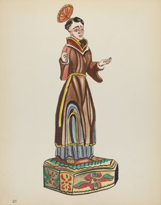 Tafel 37: Heiliger Antonius: Aus dem Portfolio "Spanische Kolonialdesigns von New Mexico"