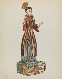 Tafel 37: Heiliger Antonius: Aus dem Portfolio "Spanische Kolonialdesigns von New Mexico"