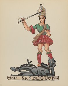 Tafel 38: St. Michael: Aus dem Portfolio "Spanische Kolonialdesigns von New Mexico" von American 20th Century