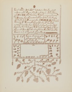 Tafel 3: Pecos Buch der Besuche: Aus dem Portfolio "Spanische Kolonialdesigns von New Mexico"