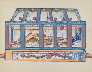 Tafel 4: Christus im Grab: Aus dem Portfolio "Spanische Kolonialdesigns von New Mexico" von American 20th Century