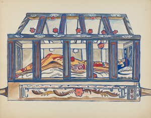 Tafel 4: Christus im Grab: Aus dem Portfolio "Spanische Kolonialdesigns von New Mexico" von American 20th Century