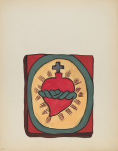 Tafel 50: Heiliges Herz: Aus dem Portfolio "Spanische Kolonialdesigns von New Mexico" von American 20th Century