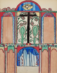 Tafel 5: Hauptaltar, Santa Cruz: Aus dem Portfolio "Spanische Kolonialdesigns von New Mexico"