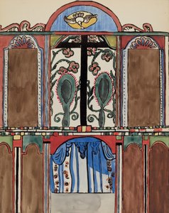 Tafel 5: Hauptaltar, Santa Cruz: Aus dem Portfolio "Spanische Kolonialdesigns von New Mexico"