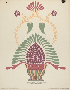 San Gabriel Mission Priestergewand aus dem Portfolio "Dekorative Kunst des spanischen Kaliforniens"