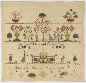 Stickerei von American Elizabeth Rowe Terry