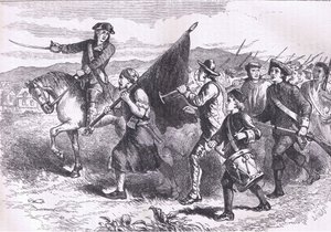 Die Menge in Springfield mit der schwarzen Flagge, Illustration aus Cassells Geschichte der Vereinigten Staaten, veröffentlicht von Cassell, Petter & Galpin, ca. 1900