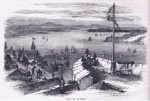 Ansicht in Quebec, Illustration aus Cassells Geschichte der Vereinigten Staaten, veröffentlicht von Cassell, Petter & Galpin, um 1900 (Lithographie) von American English school