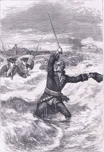 Wolfe landet in Louisburg, Illustration aus Cassells Geschichte der Vereinigten Staaten, veröffentlicht von Cassell, Petter & Galpin, ca. 1900 von American English school