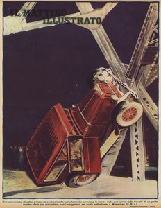 Ein wundersamer Entkommen: ein Auto überschlägt sich und stoppt rechtzeitig, um zu verhindern, dass es von einer Brücke in Milwaukee, Wisconsin, USA stürzt von American Photographer (after)