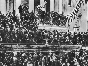 Abraham Lincolns zweite Amtseinführung, 4. März 1865 von American Photographer (after)