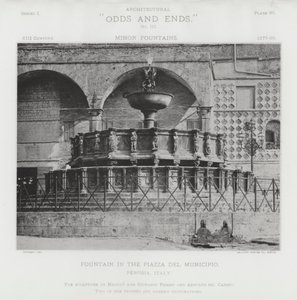 Brunnen auf der Piazza Del Municipio, Perugia, Italien von American Photographer (after)