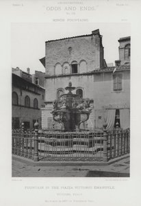 Brunnen auf der Piazza Vittorio Emanuele, Viterbo, Italien von American Photographer (after)