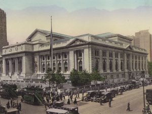 New York: Öffentliche Bibliothek, Fifth Avenue und West 42nd Street (Foto) von American Photographer (after)