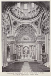 Philadelphia: Innenraum der Kathedrale von St. Peter und St. Paul, Ecke North Eighteenth und Summer Streets von American Photographer (after)