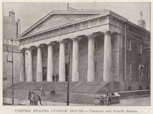 Philadelphia: United States Custom House, Chestnut und Fourth Streets (s/w Foto) von American Photographer (after)