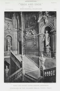 Treppe im Palazzo Reale, Turin, Italien von American Photographer (after)
