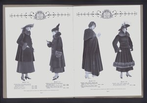Doppelseitige Ausbreitung aus Das Theater der Pelzmode von American Photographer (after)