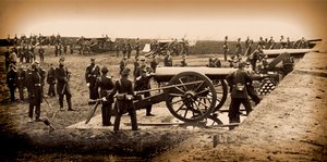 1. Connecticut Schweres Artillerie, bemannt Geschütze in Fort Richardson, Ende 1861