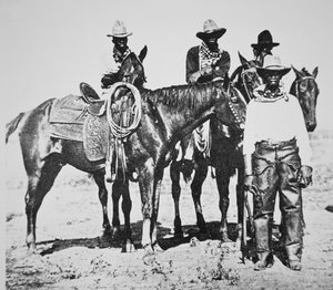 Schwarze Cowboys in Bonham, Texas, ca. 1890 von American Photographer