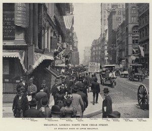 Broadway, Blick nach Norden von der Cedar Street von American Photographer